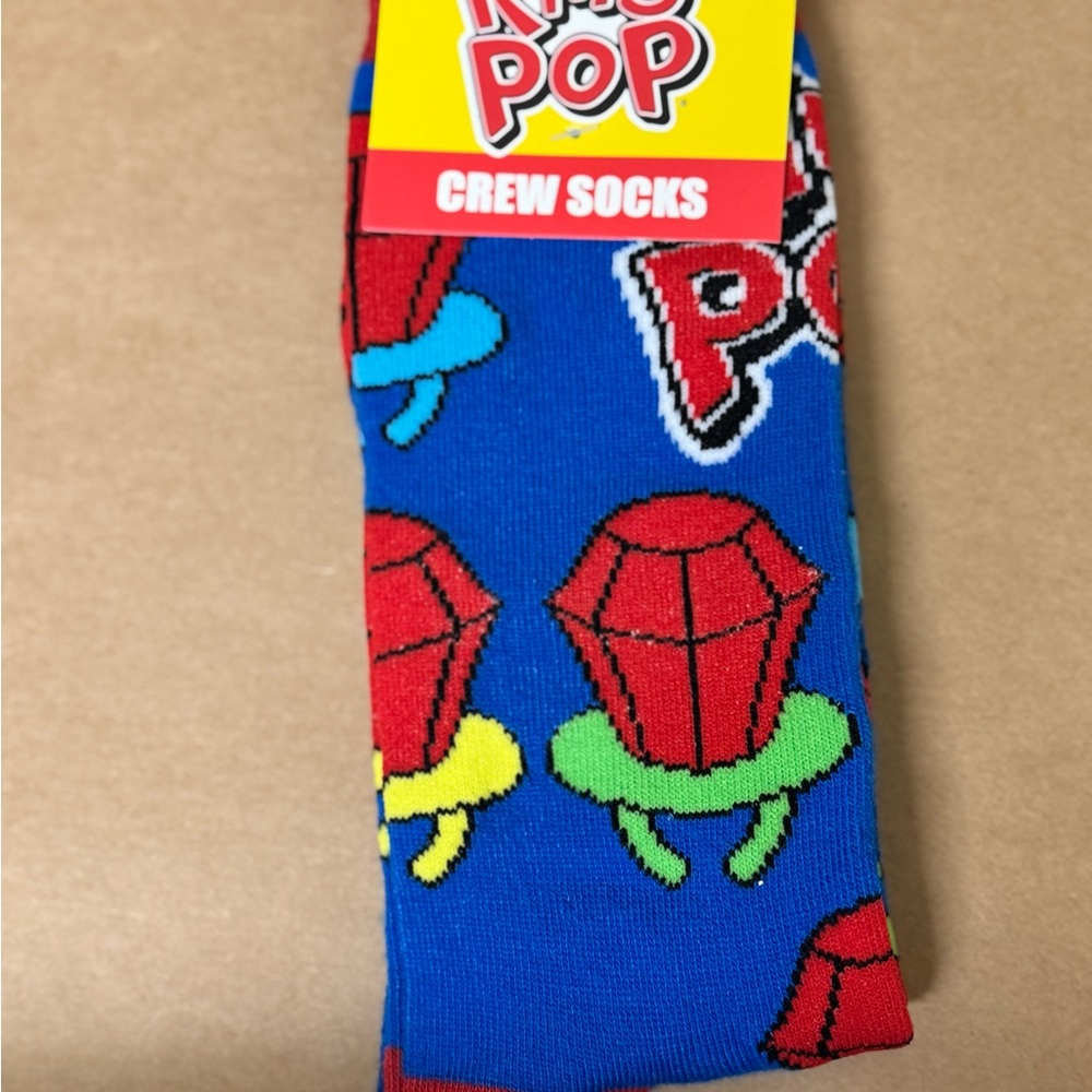 Vibrant Blue and Red Casual Crew Socks